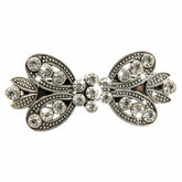 Vestsluiting zilver met strass steentjes haak en oog 57x25mm Vestsluiting VSL - LUXE - STRAS - 3