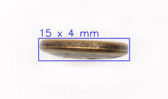 Authentieke Bronzen Metalen Knoop - 15 mm met Vier Gaten Knopen KNP00217