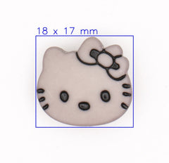 Beige Hello Kitty Knoop 18x17mm Knopen KNP00049