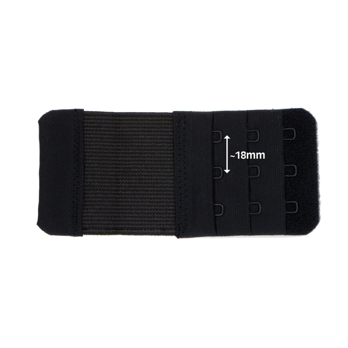 BH verlengstuk 3 haakjes 45mm zwart BH verlenger BHV00012 4040881826784 - Fourniturenkraam.nl