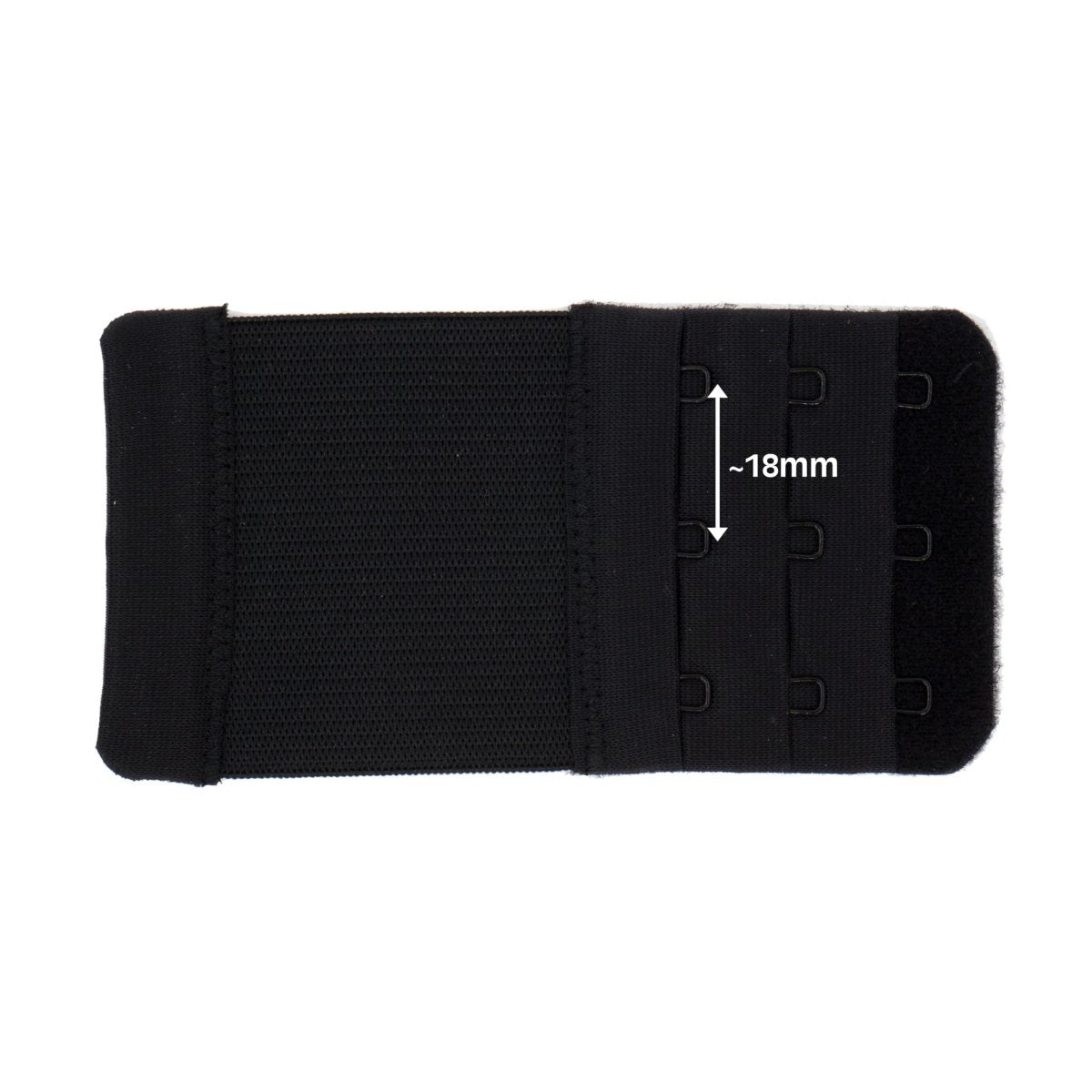 BH verlengstuk 3 haakjes 55mm zwart BH verlenger BHV00010 4040881826814 - Fourniturenkraam.nl