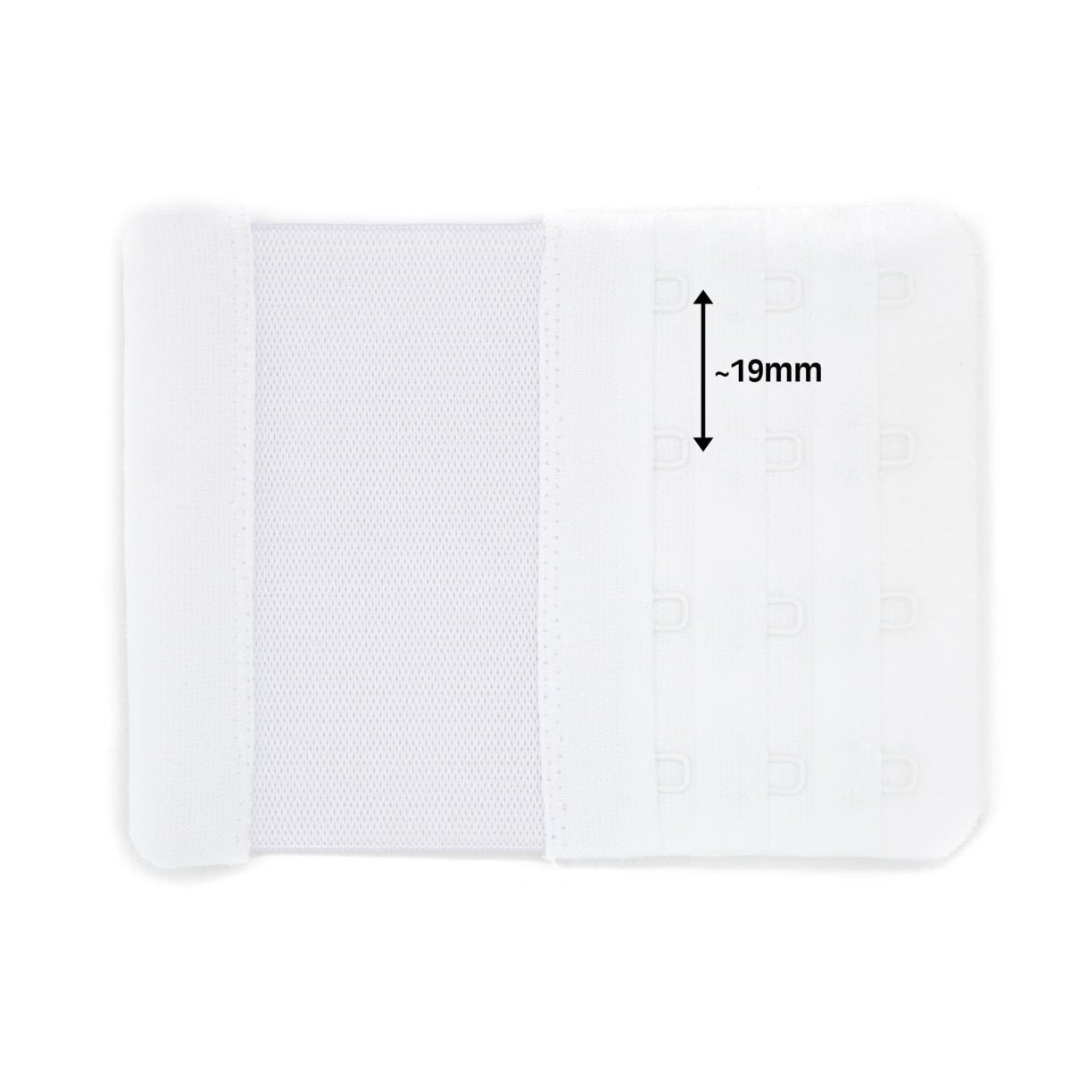 BH verlengstuk 4 haakjes 76mm wit BH verlenger BHV00014 4040881826852 - Fourniturenkraam.nl
