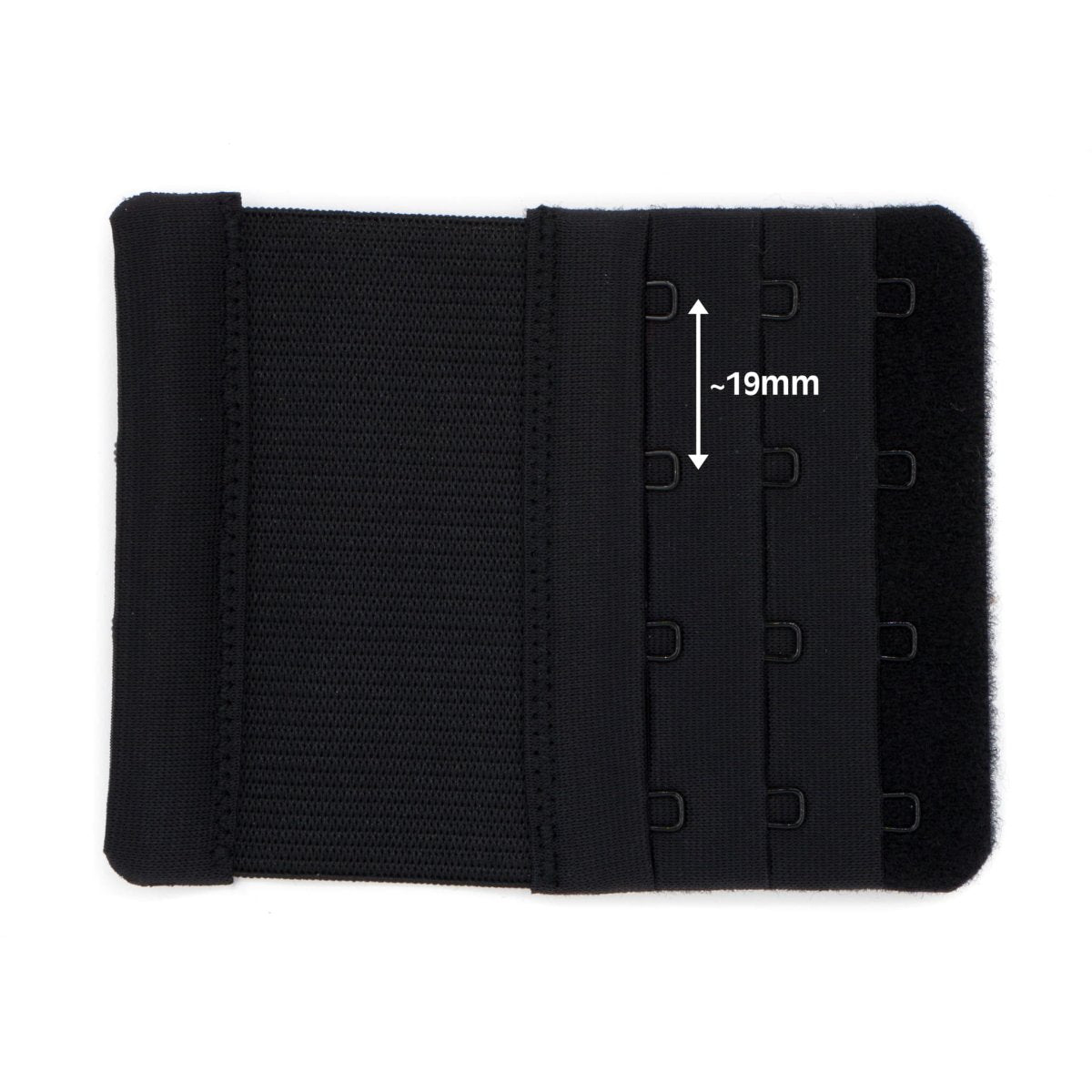 BH verlengstuk 4 haakjes 76mm zwart BH verlenger BHV00013 4040881826845 - Fourniturenkraam.nl
