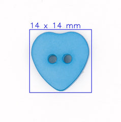 Blauwe Hart Knoop 14x14mm Knopen KNP00047