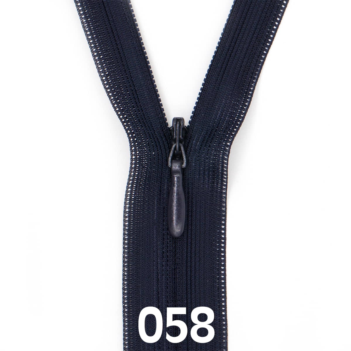 Blinde Rits 60 cm - 058 donker blauw Rits BLINDE - RITS - 60 - 058