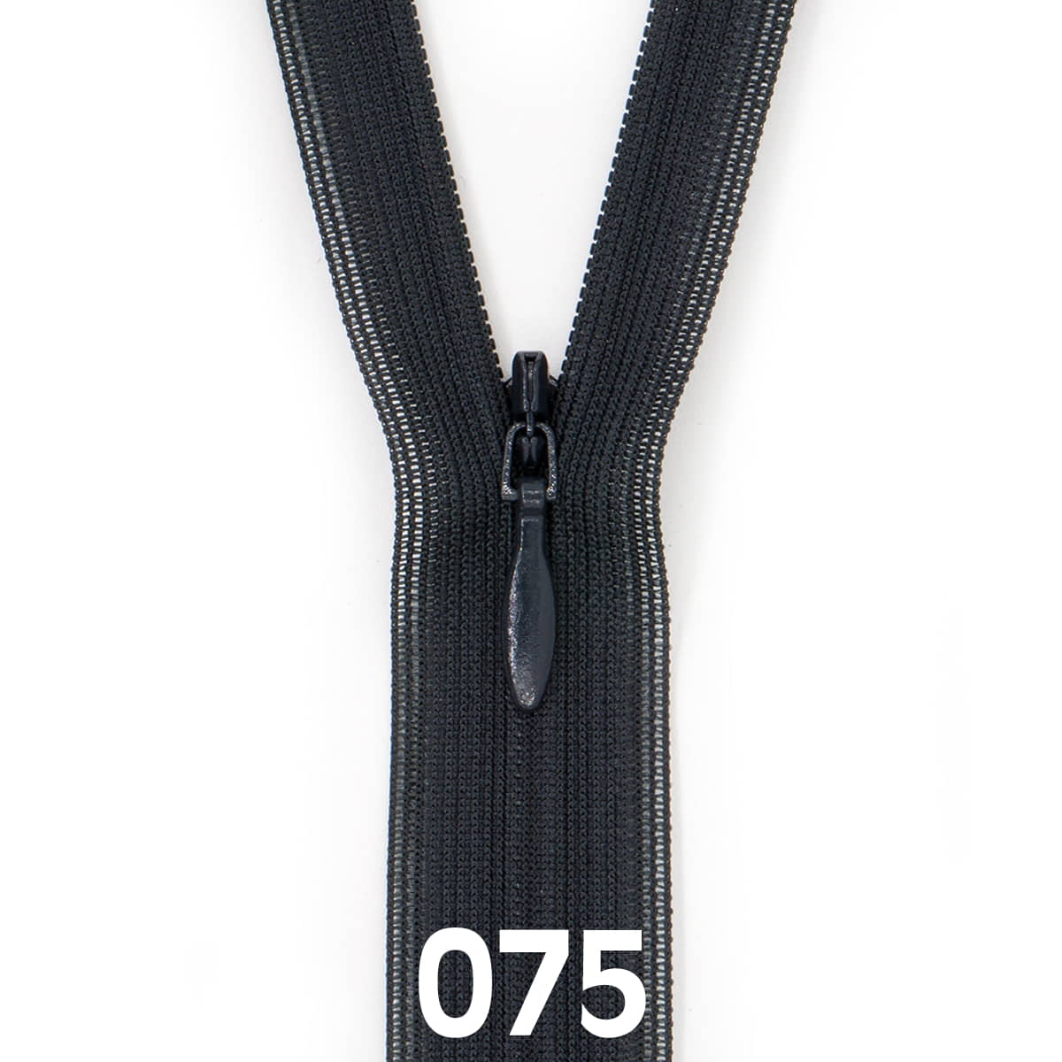 Blinde Rits 60 cm - 075 houtskool grijs Rits BLINDE - RITS - 60 - 075