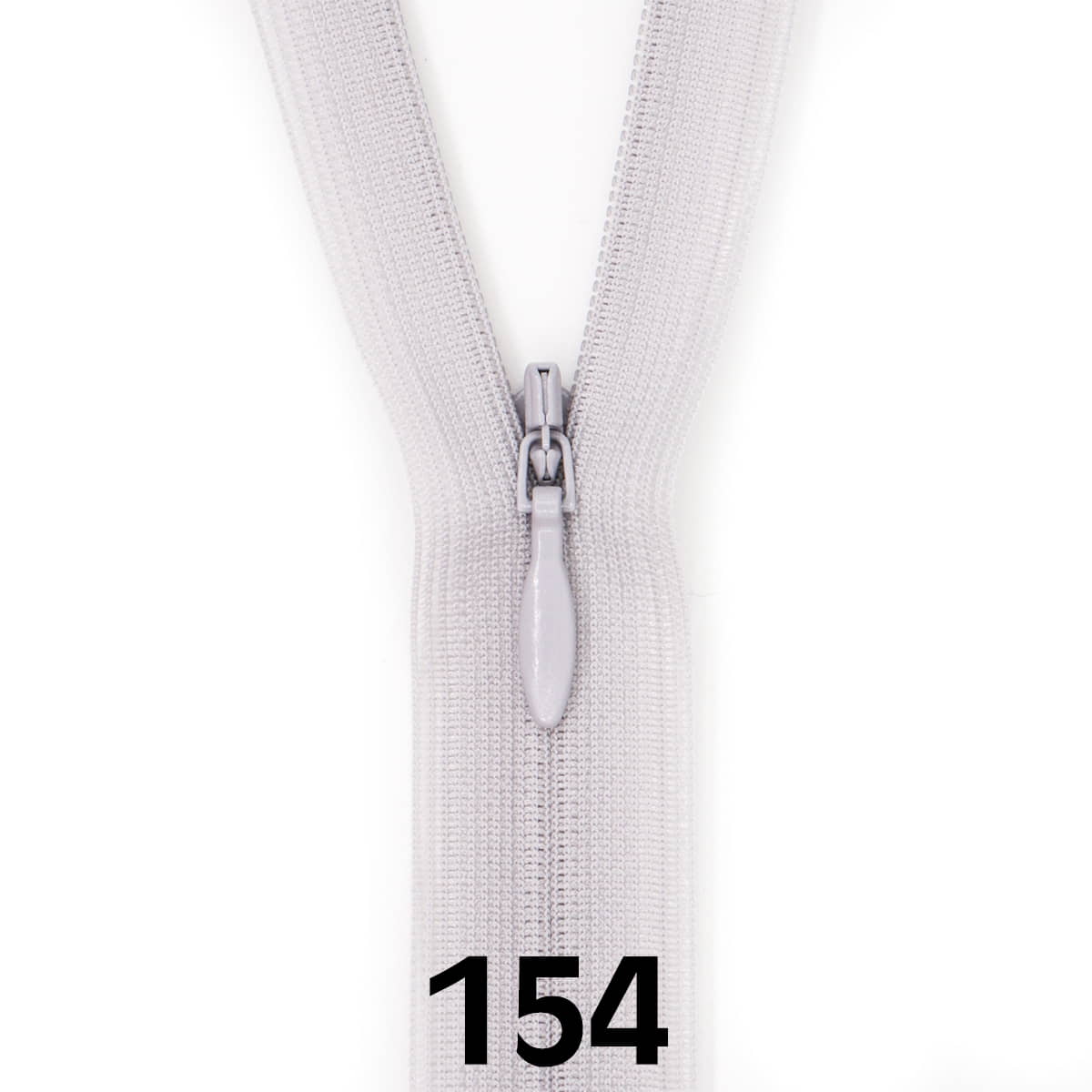 Blinde Rits 60 cm - 154 licht grijs Rits BLINDE - RITS - 60 - 154