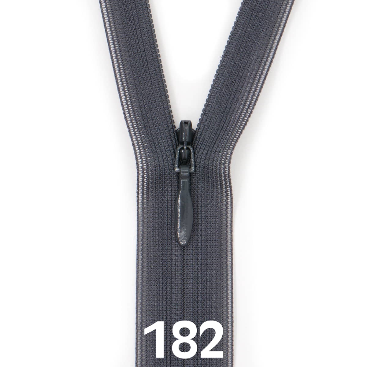 Blinde Rits 60 cm - 182 donker grijs Rits BLINDE - RITS - 60 - 182