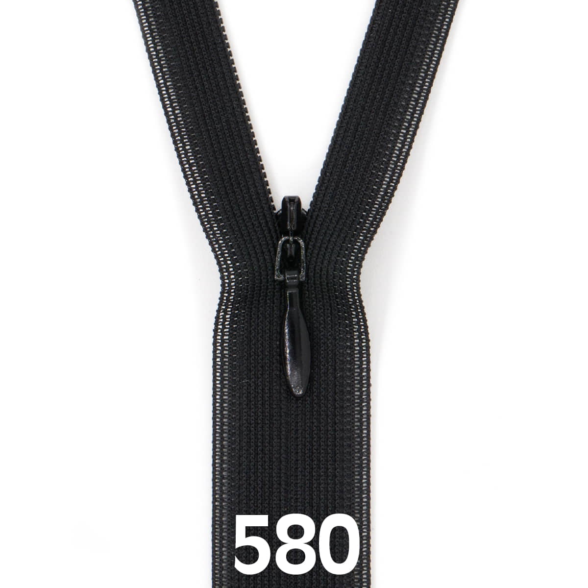 Blinde Rits 60 cm - 580 zwart Rits BLINDE - RITS - 60 - 580