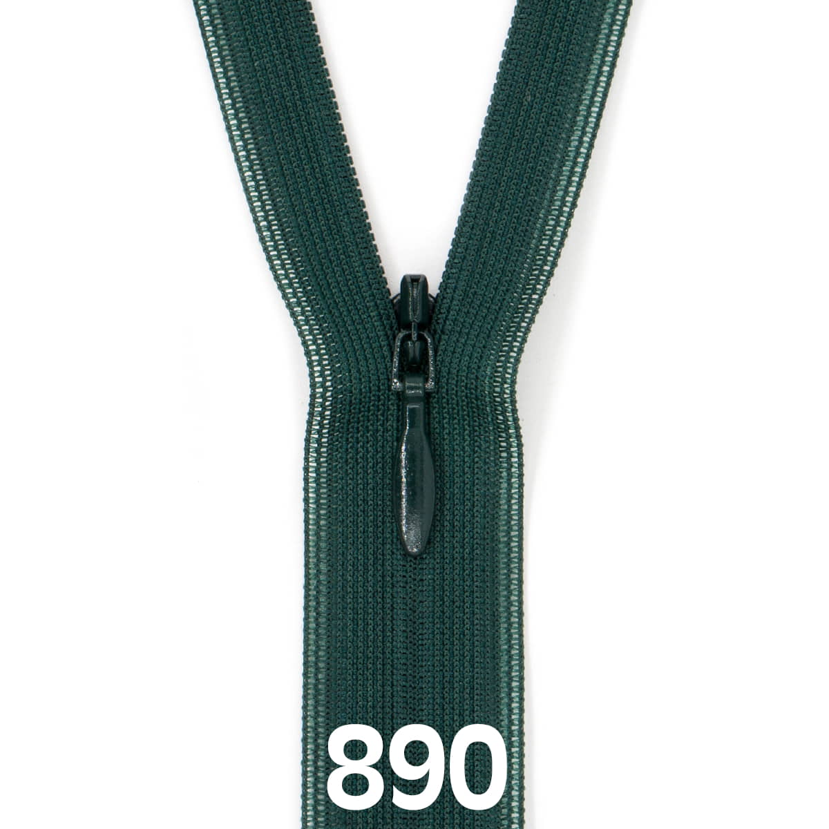 Blinde Rits 60 cm - 890 donker groen Rits BLINDE - RITS - 60 - 890