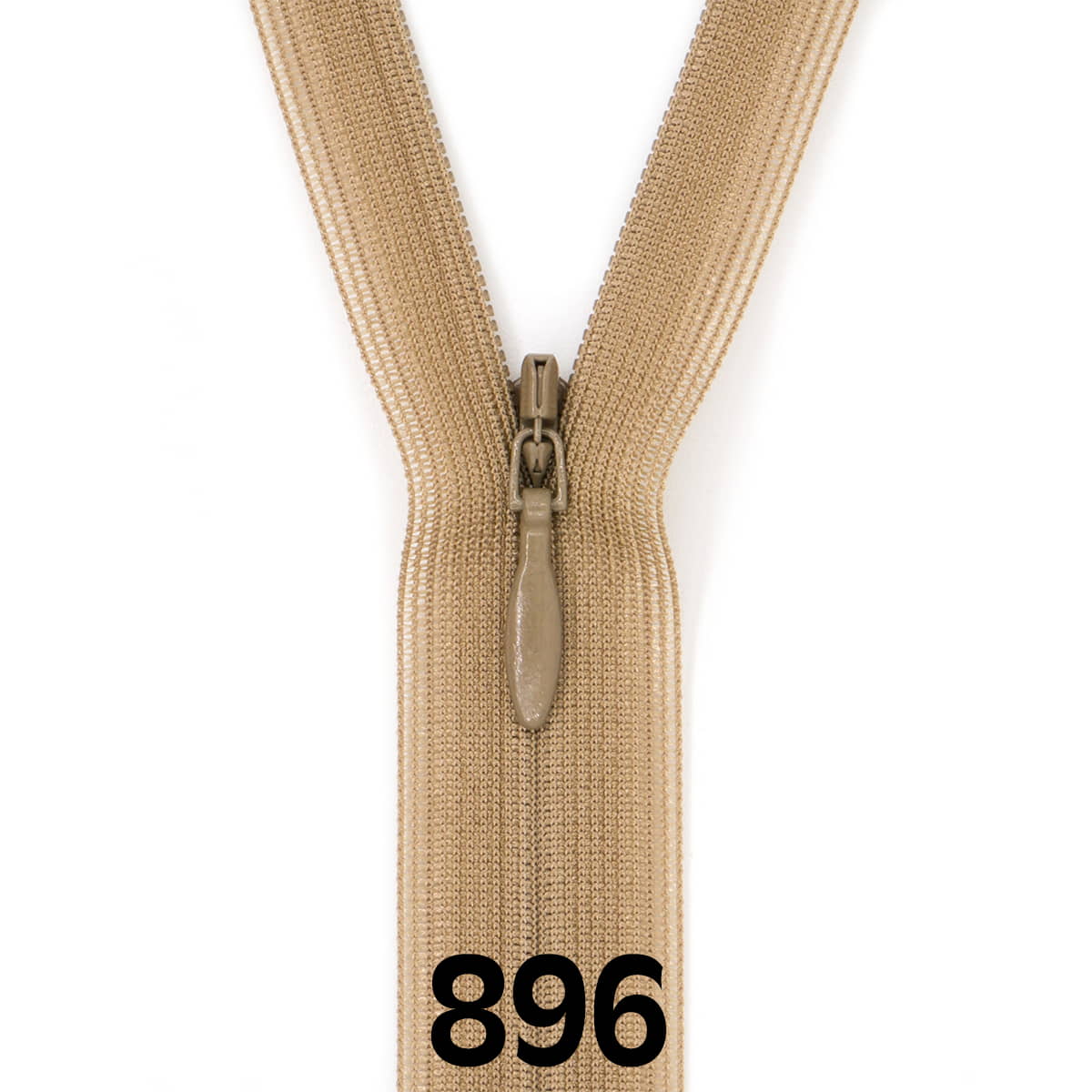 Blinde Rits 60 cm - 896 leger beige Rits BLINDE - RITS - 60 - 896