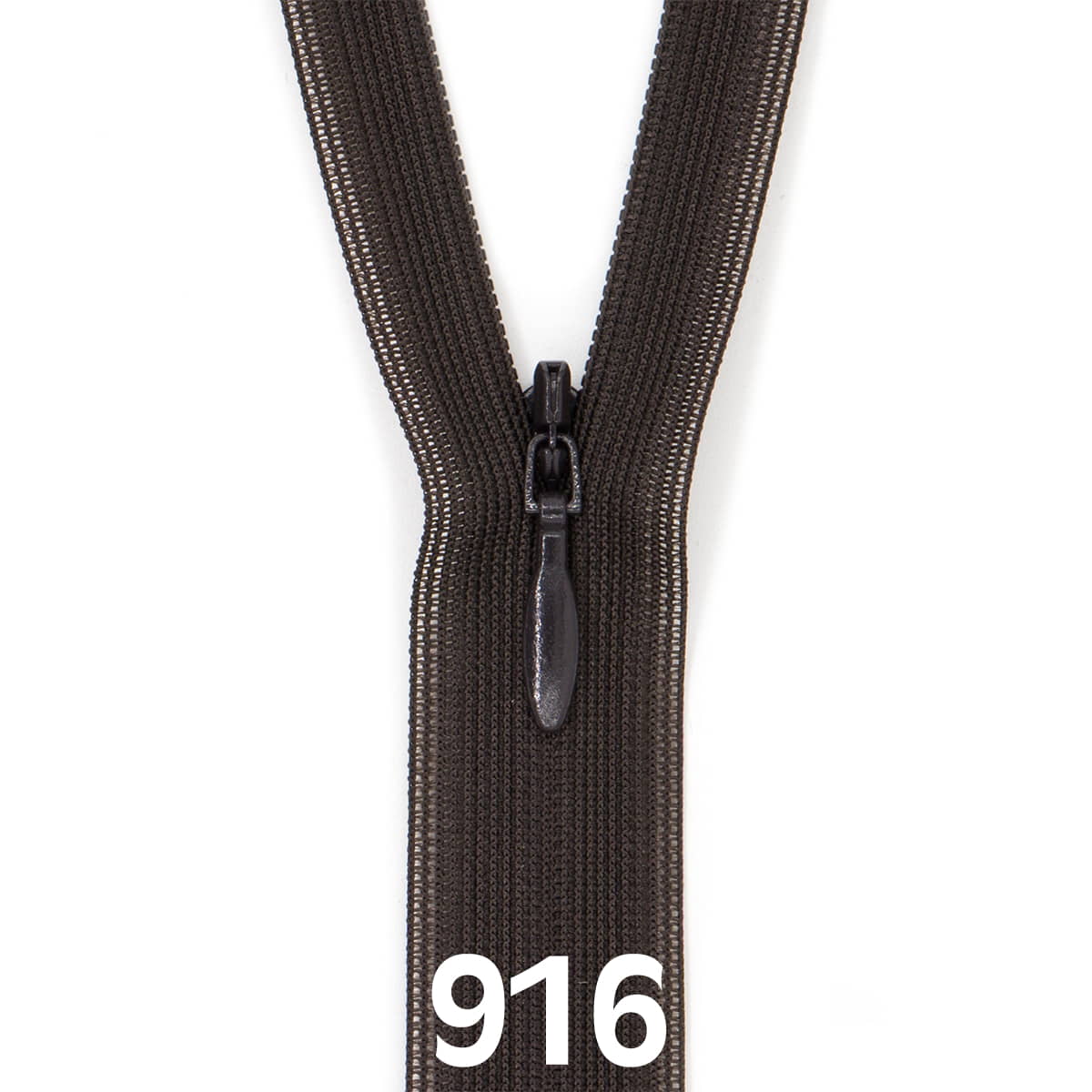 Blinde Rits 60 cm - 916 donker bruin Rits BLINDE - RITS - 60 - 916