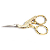 Goldene Storchscheren mit Silberspitzen, detailliertes Design, 9cm, PRYM611445 4002276114456