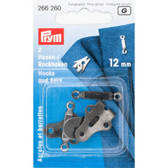 Broekhaken Prym zwart 12mm 2 stuks Sluiting PRY266260 4002272662609 - Fourniturenkraam.nl
