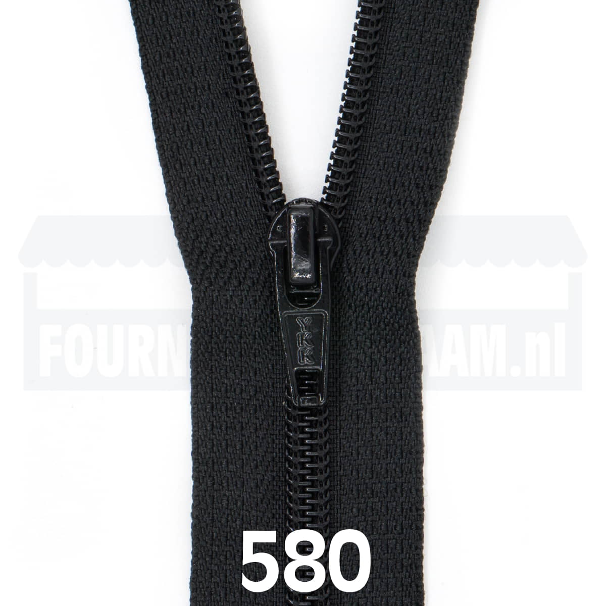 Broekrits | nylon spiraal | 18 cm | YKK | 580 zwart Rits RITS - BROEK - SPIRAAL - 4.5 - 18CM - 580 - ZWART