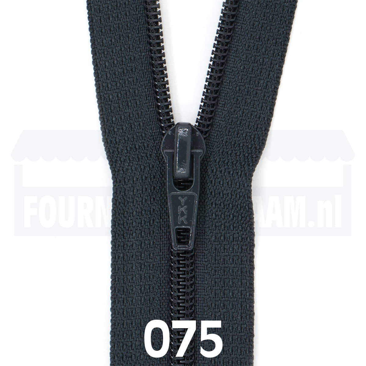 Broekrits | nylon spiraal | 20 cm | YKK | 075 houtskool grijs Rits RITS - BROEK - SPIRAAL - 4.5 - 20CM - 075 - HKGRIJS