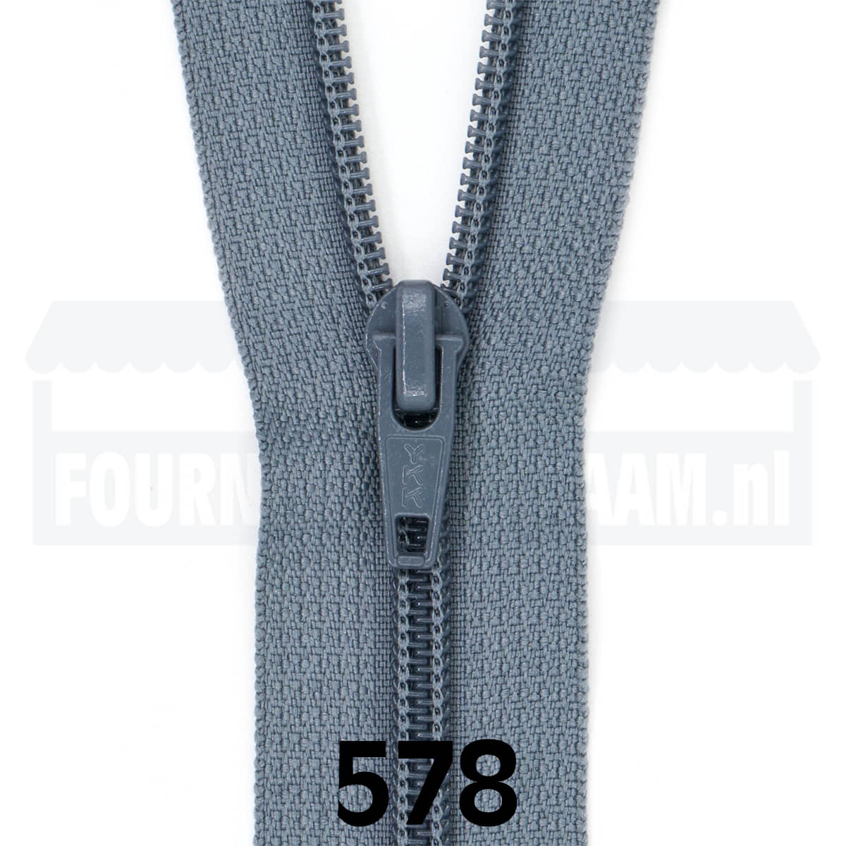 Broekrits | nylon spiraal | 20 cm | YKK | 578 grijs Rits RITS - BROEK - SPIRAAL - 4.5 - 20CM - 578 - GRIJS