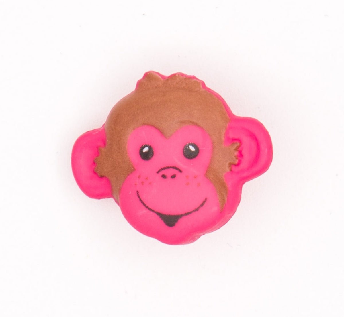 Bruine en Roze Aap Knoop 19x17mm Knopen KNP00071