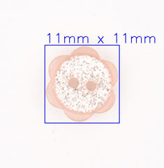 Chique Beige Bloemvormige Knoop met Glinstering Knopen KNP00033