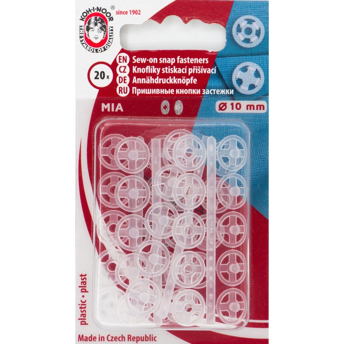 Drukknopen opnaaibaar plastic 10mm Drukkers KOH00023 8590265054525 - Fourniturenkraam.nl