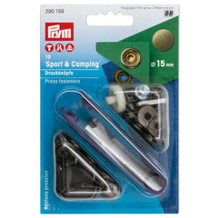 Drukknopen Prym Sport en Camping zwart brons 15mm 10 stuks 390199 Drukkers PRM390199 4002273901998 - Fourniturenkraam.nl