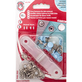 Koh-i-Noor hellblaue Roland Style Druckknöpfe, 11mm, 15 Stück in Blisterpackung, KIN-11-ROLAND-LICHTBLAUW-1900 8590265080654