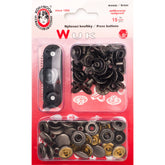 Botones a presión Koh-i-Noor WUK plata antigua, 10 uds, latón, antioxidante, KIN-13-WUK-ANTIEK-ZILVER 8590265004766