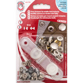Corchetes plateados Wuk Anorak 13,5 mm en paquete plástico, 10 piezas, KIN-13-WUK-ZILVER 8590265004773