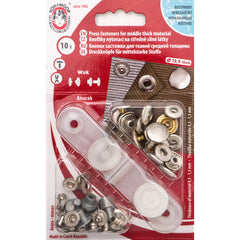 Drukknopen set | 13,5 mm | Wuk Anorak | zilver | 10 stuks Drukknopen KIN - 13 - WUK - ZILVER 8590265004773
