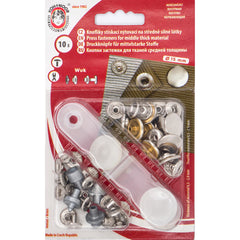 Drukknopen set | medium | zilver 15mm | 10 stuks Drukknopen KIN - WUK - 15MM - ZILV - 16021333 8590265102516