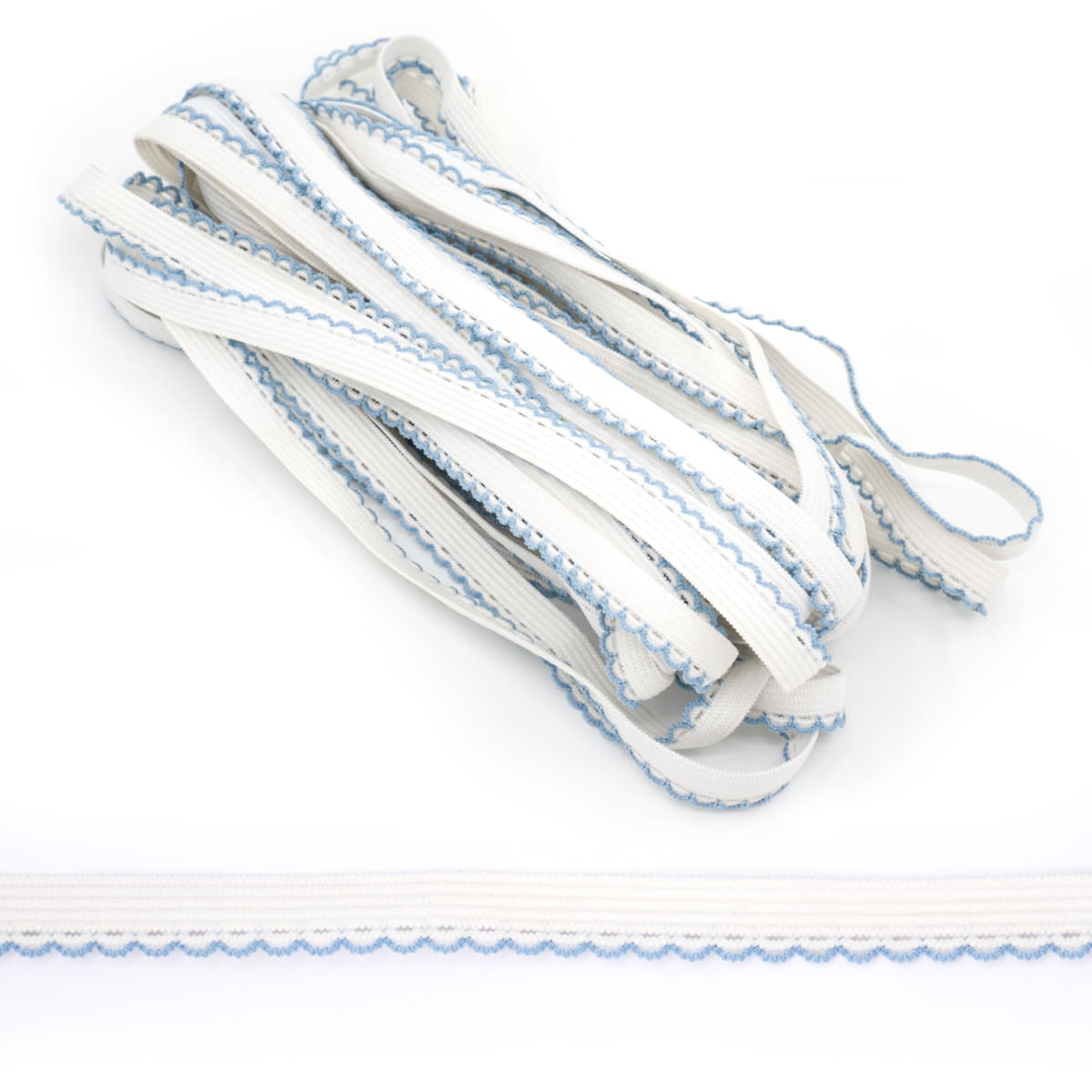 Elastiek lingerie 8 mm - 10 meter Elastiek ELASTIEK - LINGERIE - 8 - WIT - 10M