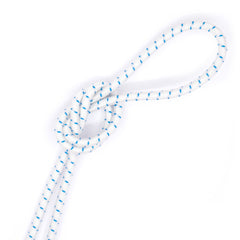 Elastisch koord 3 mm wit met blauw markering - aanbieding 5 meter elastisch koord EK - 3MM - WIT - BLAUW - 5M