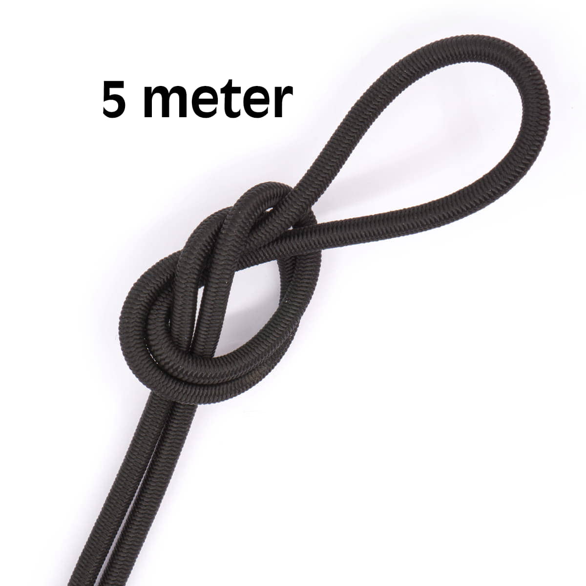 Elastisch koord 6 mm zwart - aanbieding 5 meter elastisch koord EK - 5MM - ZWART - 5M