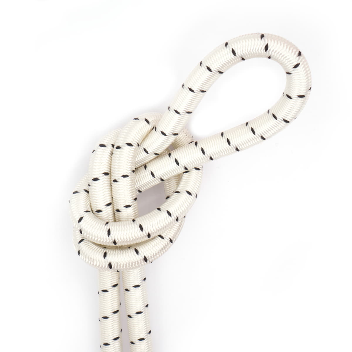 Elastisch koord 8 mm wit met zwart markering elastisch koord EK - 8MM - WIT - ZWART - PM