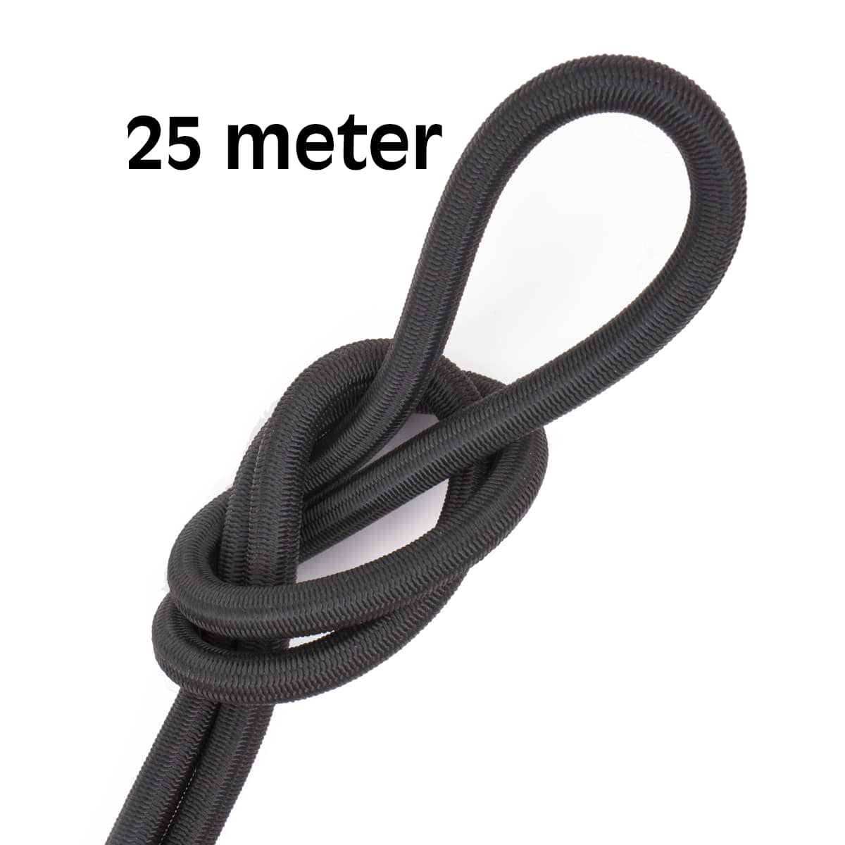 Elastisch koord 8 mm zwart - aanbieding 25 meter elastisch koord EK - 8MM - ZWART - 25M