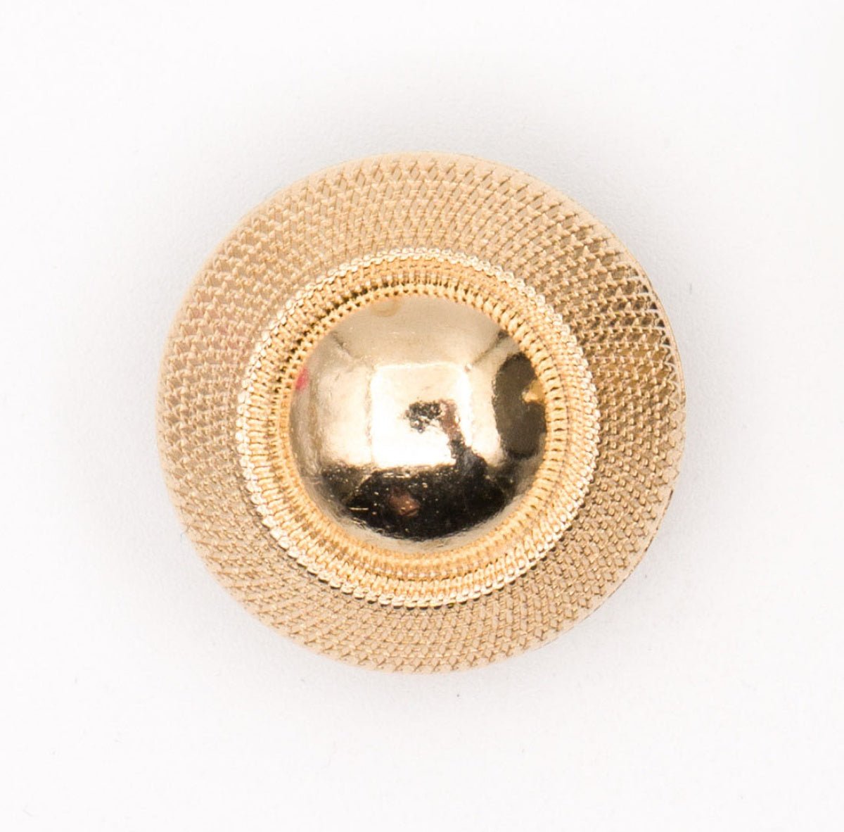 Elegante Goudkleurige Metalen Knoop - 22 mm met Textuur Knopen KNP00214