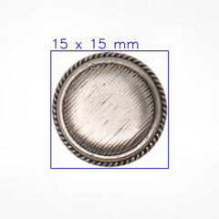 Elegante metalen knoop 15x15 mm Knopen KNP00157