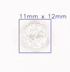 Elegante transparante Bloemvormige Knoop met Glans Knopen KNP00005