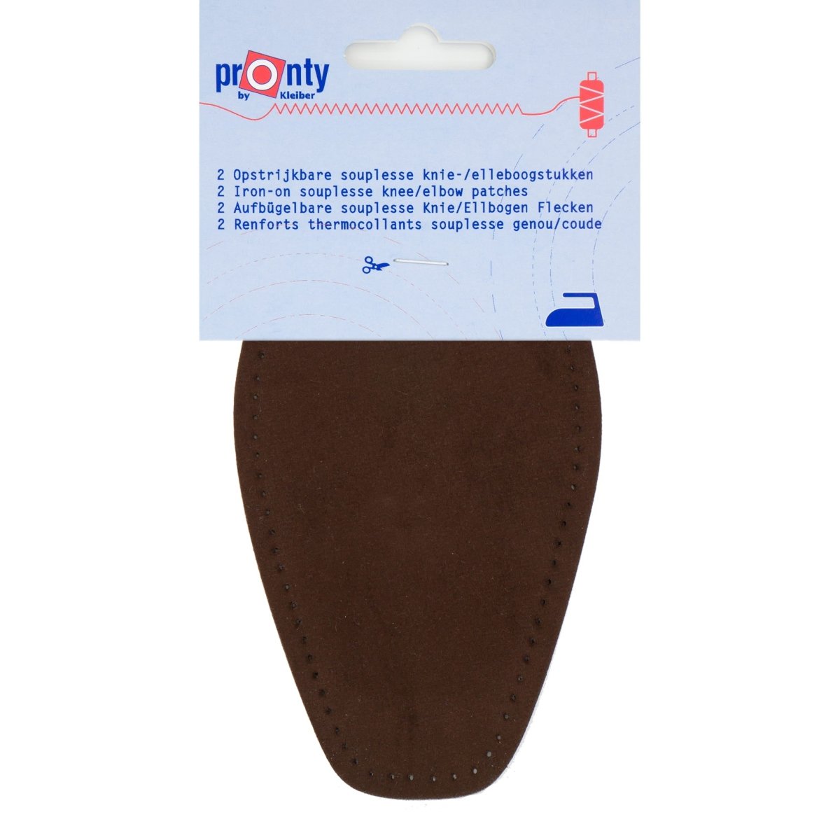 Elleboogstukken | donker bruin | opstrijkbaar imitatie suède Elleboogstukken ELB00005 8714772018805