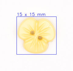 Frisse Gele Citroenvormige Knoop - 15x15 mm Knopen KNP00070