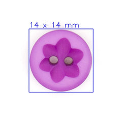 Fuchsia Bloemvormige Knoop, Diameter 14mm Knopen KNP00131