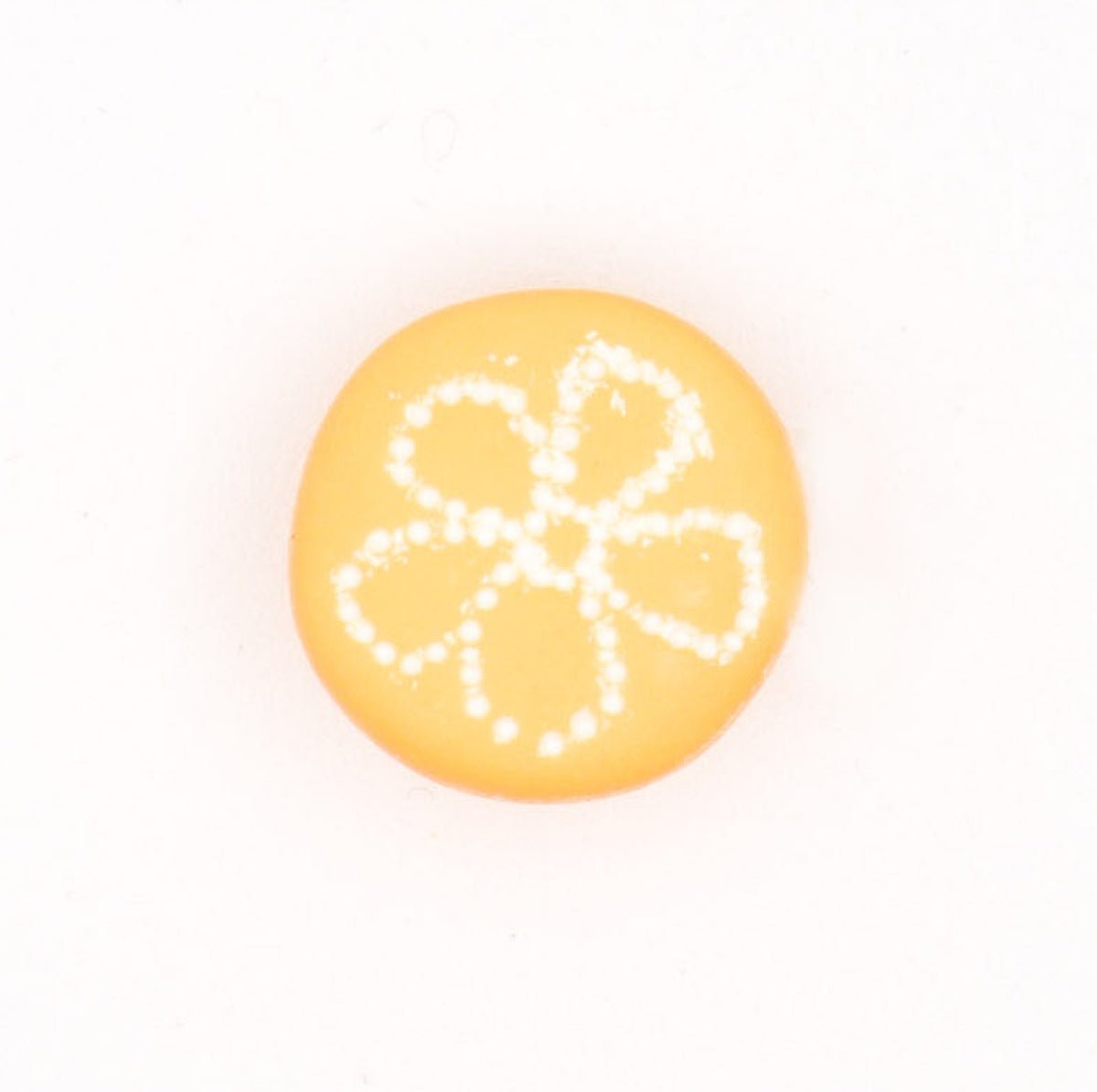 Gele Bloemenprint Knoop 13x12mm Knopen KNP00083