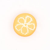 Gele Bloemenprint Knoop 13x12mm Knopen KNP00083