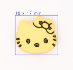 Gele Katten Knoop 18x17mm Knopen KNP00095