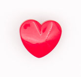Glanzende Rode Hart Knoop 15x14mm Knopen KNP00021