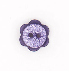 Glitterende Paarse Bloem Knoop 11x11mm Knopen KNP00078