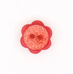 Glitterende Roze Bloem Knoop 11x11mm Knopen KNP00108