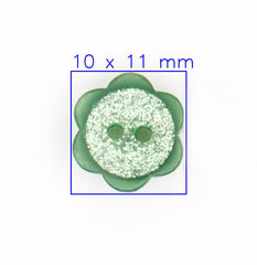 Groene Bloem Knoop 10x11mm Knopen KNP00100