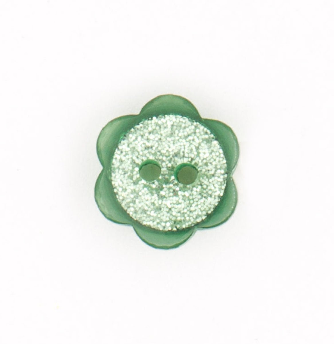 Groene Bloem Knoop 10x11mm Knopen KNP00100