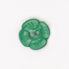 Groene Bloemvormige Knoop, Diameter 12mm Knopen KNP00126